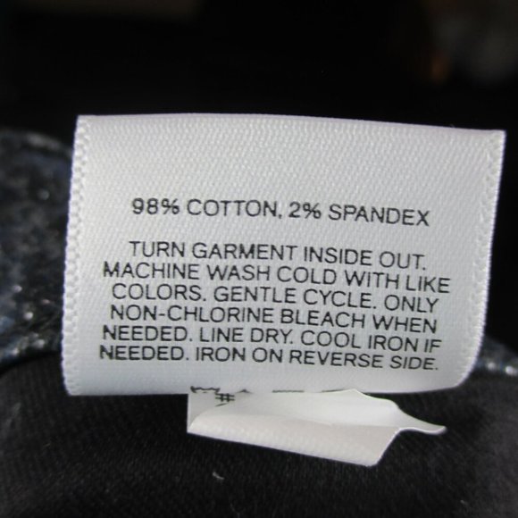 Express Super High Waisted Metallic Dark Wash Slim Jeans Stylish Size 6 $80 - Picture 8 of 9